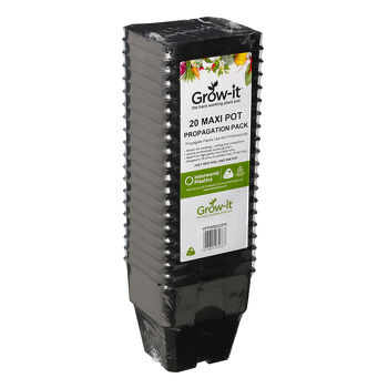 0.6L (4 inch) Maxi Pot 20 Pack Black